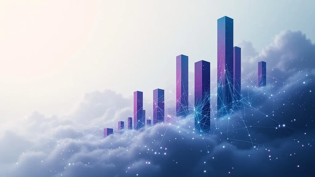 Des tours d'expertise isolées se dissolvant en un réseau interconnecté de fils lumineux partagés
