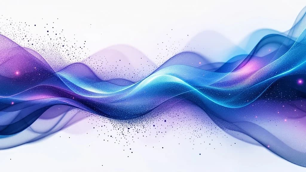 Une spécification lumineuse qui se cristallise à partir d'un nuage de particules, illustrant le partage d'un prompt plutôt que du code